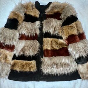 Fabulous Furs Multicolor Faux Fur Jacket
